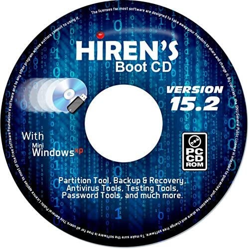 Hiren’s Boot Disc Recover & Repair Windows XP 7 8 10 & 11 CD