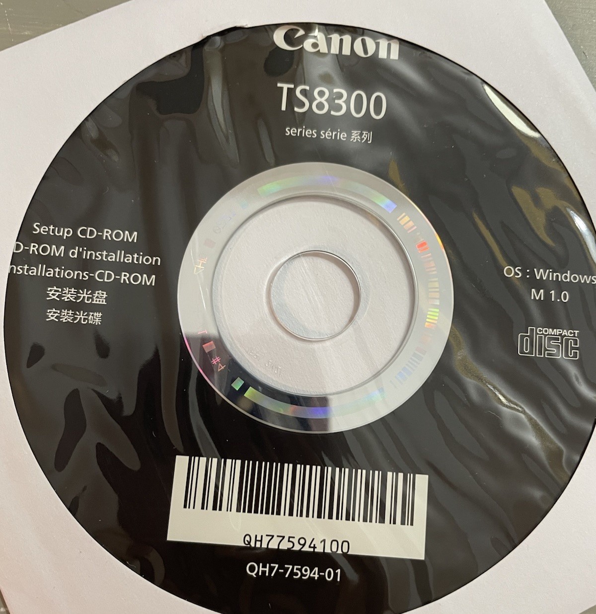 Canon Pixma TS200 – SETUP CD ROM for 8300 Series Printer Software