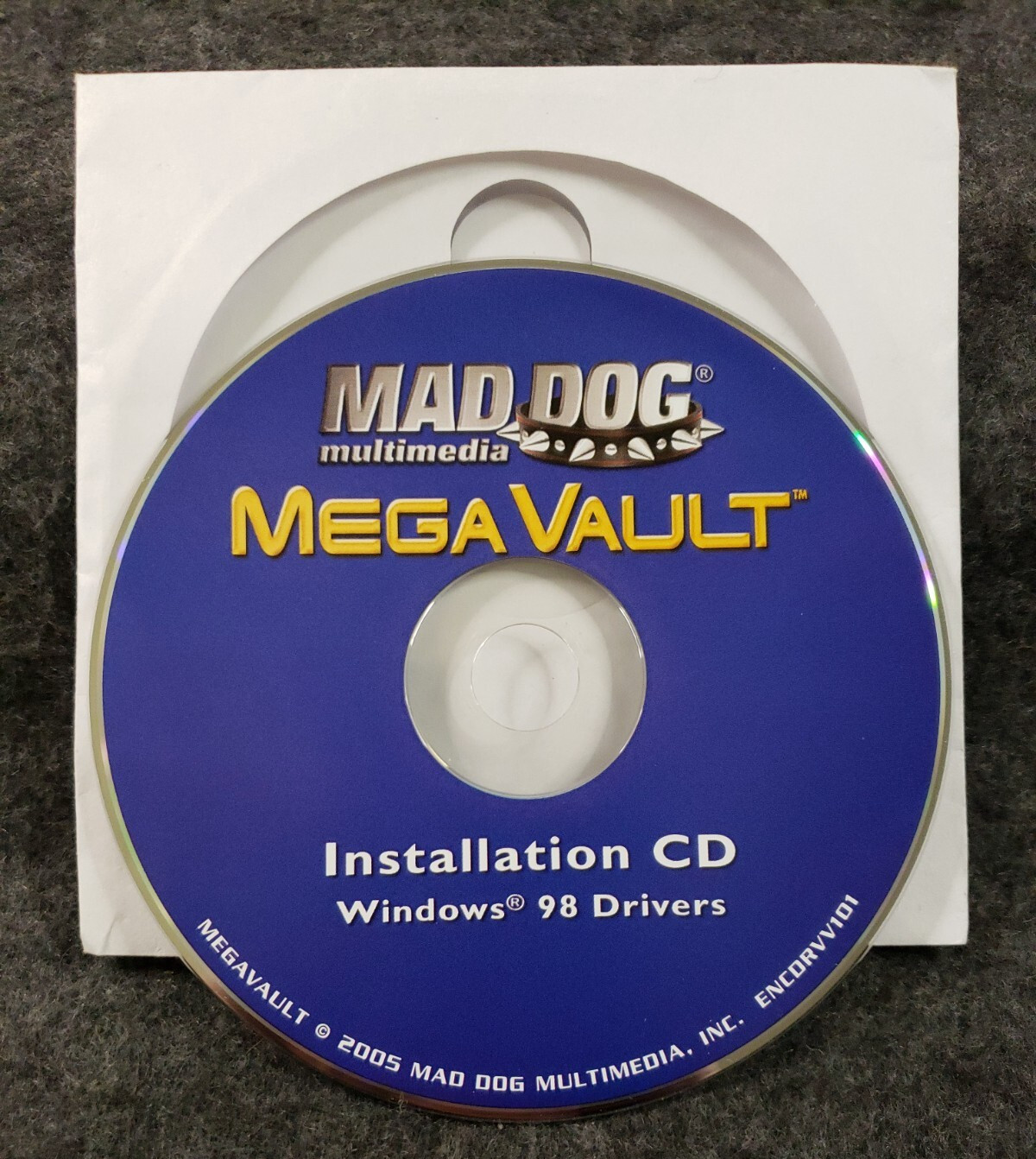 Mad Dog Installation CD (2003) DISC ONLY for Win 98 CD ……………..(CAB1S1)