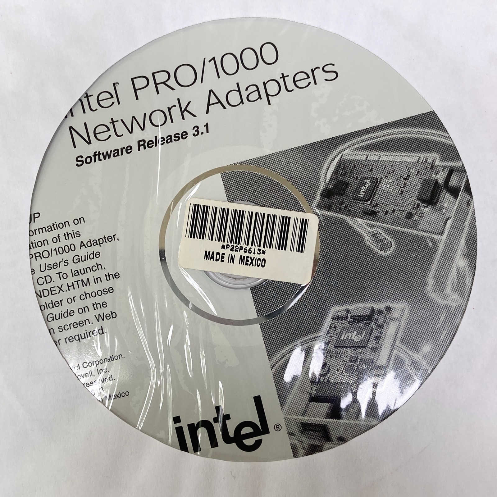 Sealed Vintage Intel Pro/1000 Network Adapters Drivers CD Ver 3.1 Vintage PC NEW