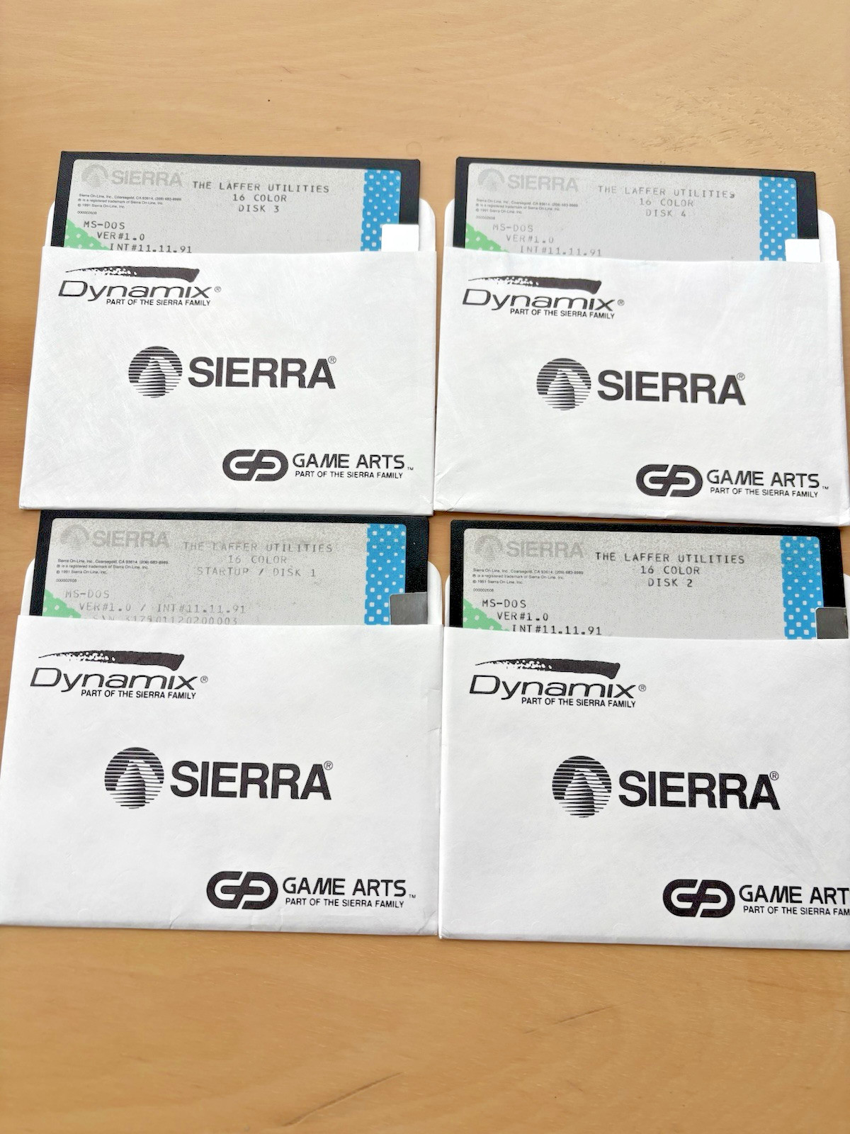 Sierra/Dynamix’s Laffer Utilities ~ 4 disk set ~ 5 1/4 floppy disks ~ 1981