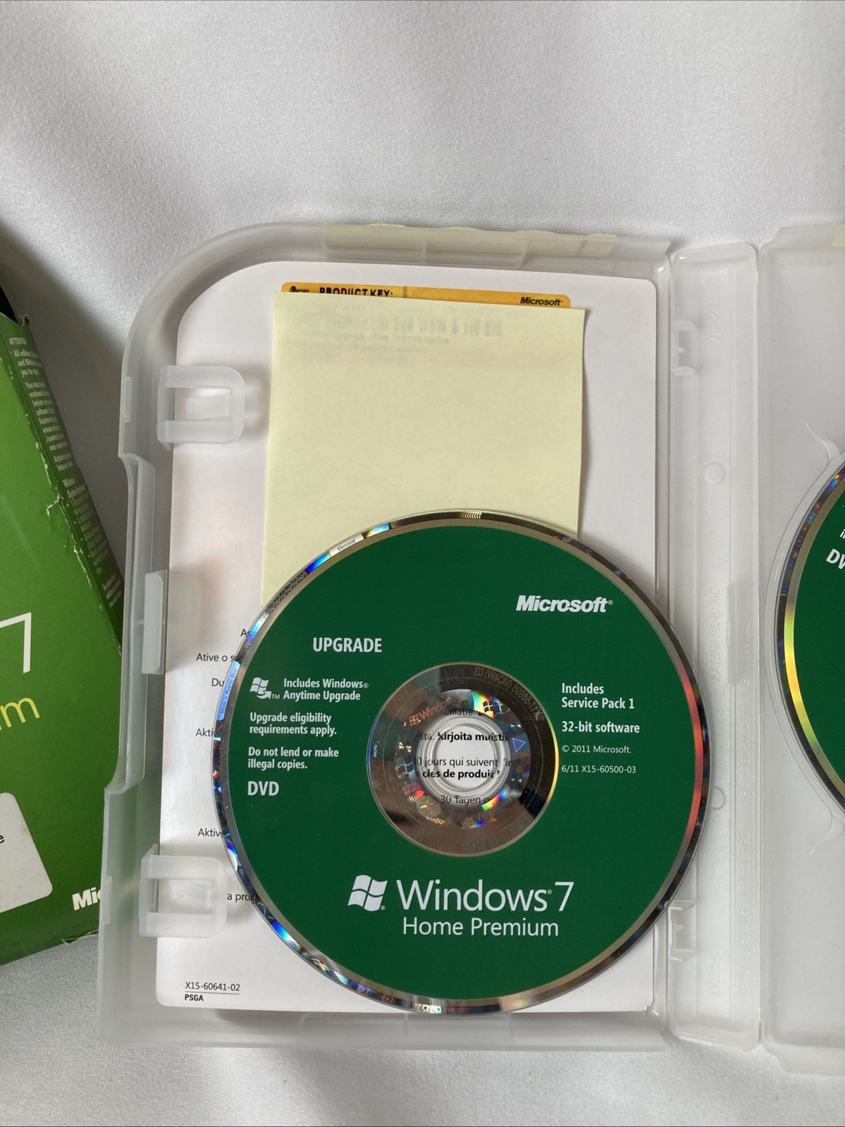 Microsoft Windows 7 Home Premium Upgrade 32 Bit & 64 Bit DVDs Complete w/ Key