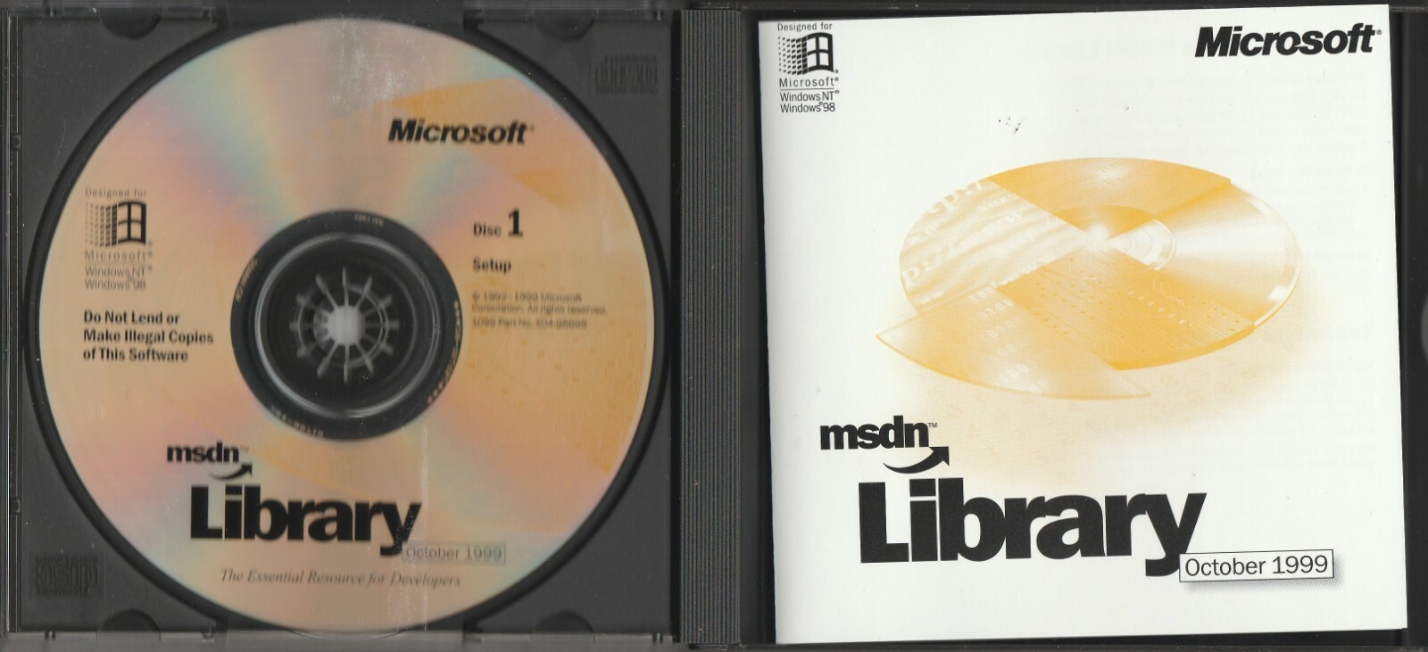 Microsoft msdn Library October 1999 ~ CD-ROM