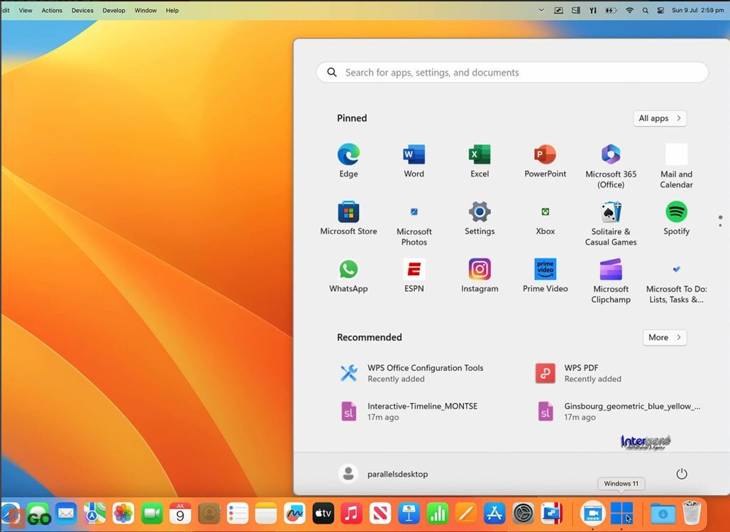 Parallels Desktop 19 Pro für Mac Vollversion 1 Jahr DE / ML Download NEU