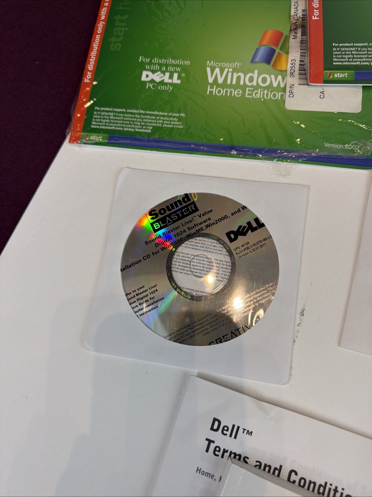 Dell Dimension 4500 Software Restore Kit Sealed Windows XP Home 2002 Manuals CDs