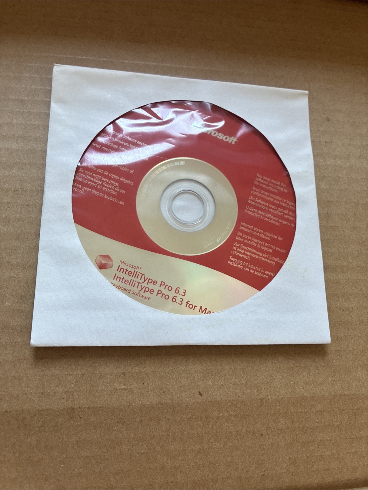 Microsoft IntelliType/IntelliPoint Pro 6.3 Software Windows/Mac (2008)
