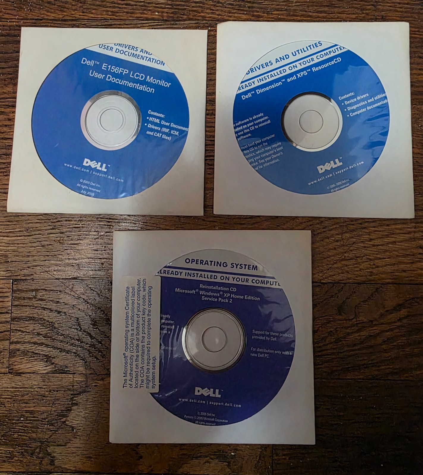 Dell Dimensions Resource CD Applications Drivers & Utilities Display – Lot of 3