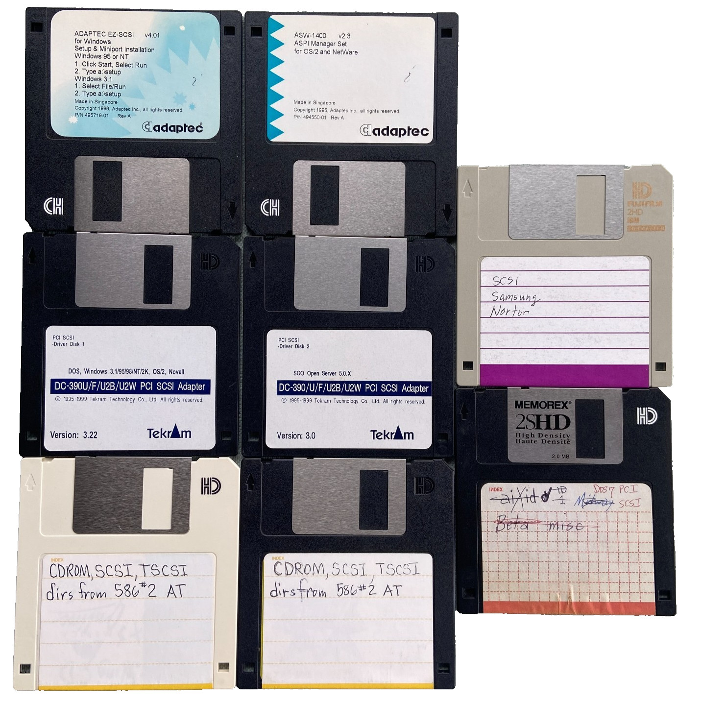 Software Drivers SCSI Adaptec ASW-1400 v2.3 Tekram DC-390U U2B U2W ASPI Windows
