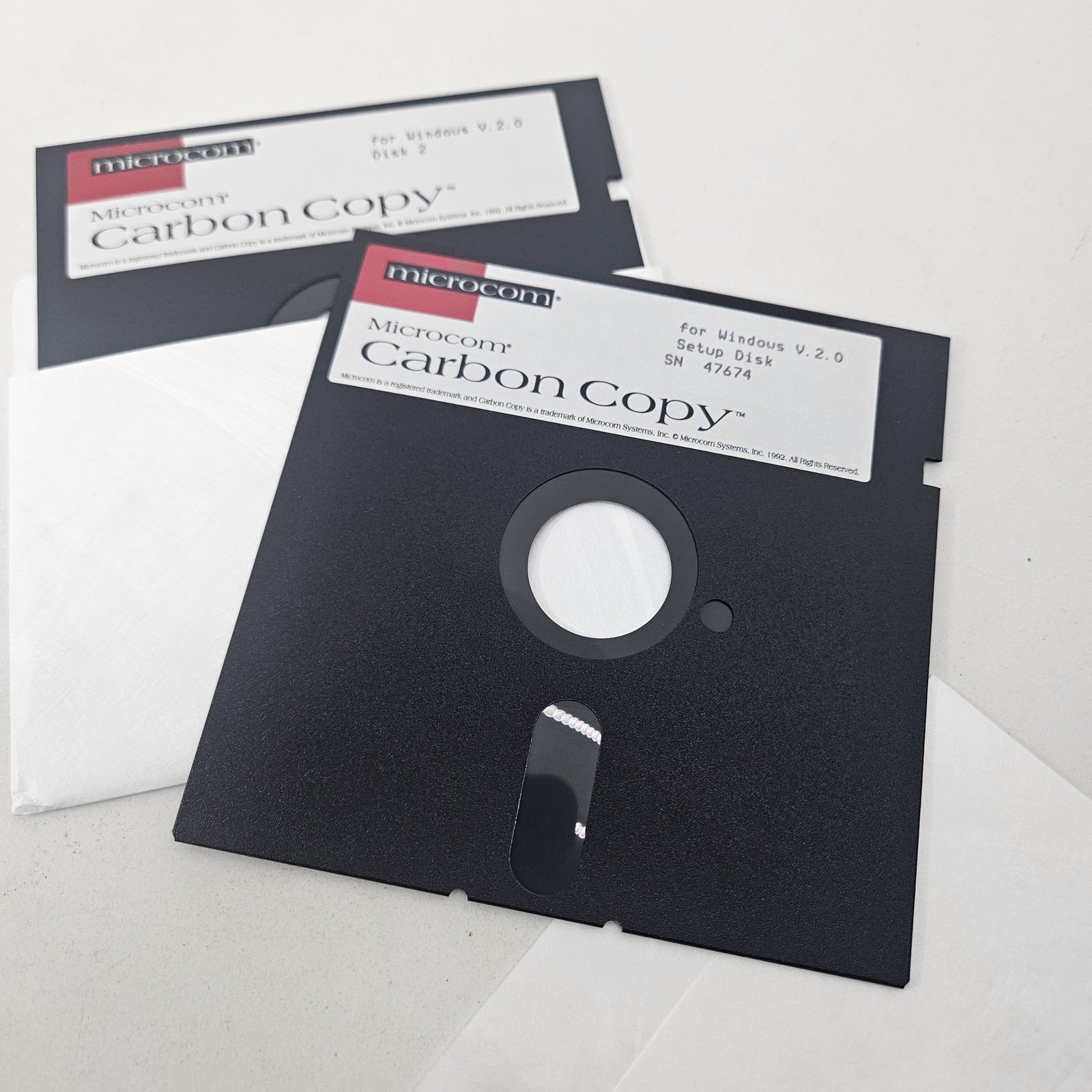 Microcom Carbon Copy V. 2.0 for Windows 5.25″ Floppy Disk Software Vintage