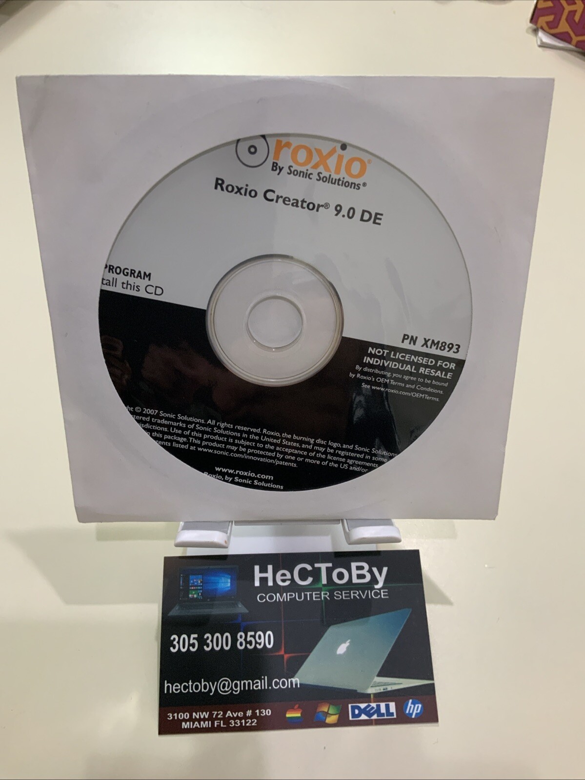 NEW – Brand New Genuine Dell Roxio Creator DE 9.0 PN XM893 Dell P/N 0XM891