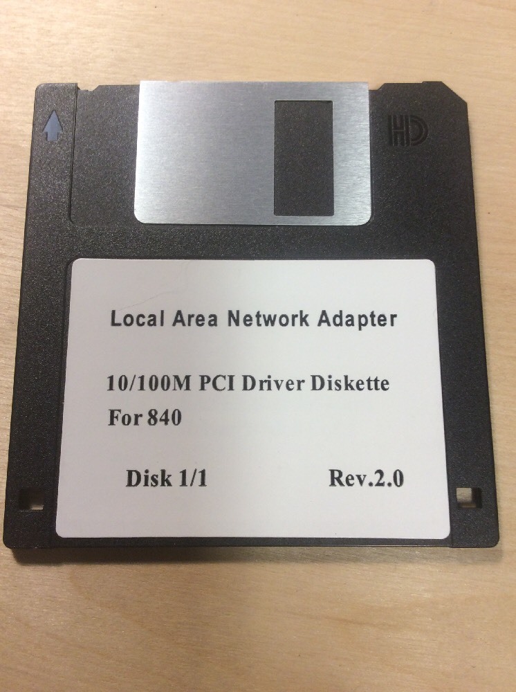 Local Area Network Adaptor 10/100M PCI Driver Diskette 3.5″ Floppy For 840 Rev2