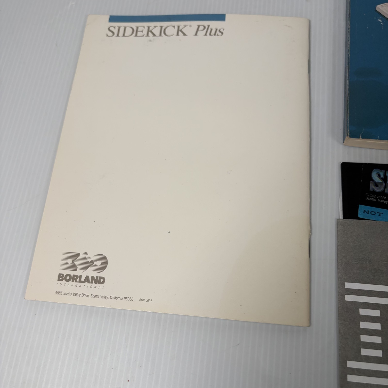 Vintage Borland Sidekick Plus Book & Sidekick 1.5 Software IBM PC XT AT DOS