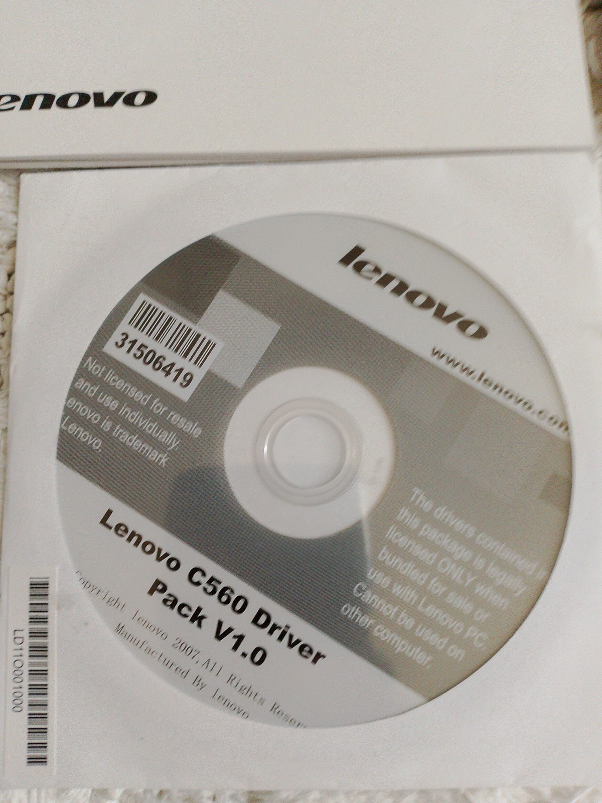 Lenovo C3/C4/C5 Series User Guide C560 Drivers CD & Safety Guide