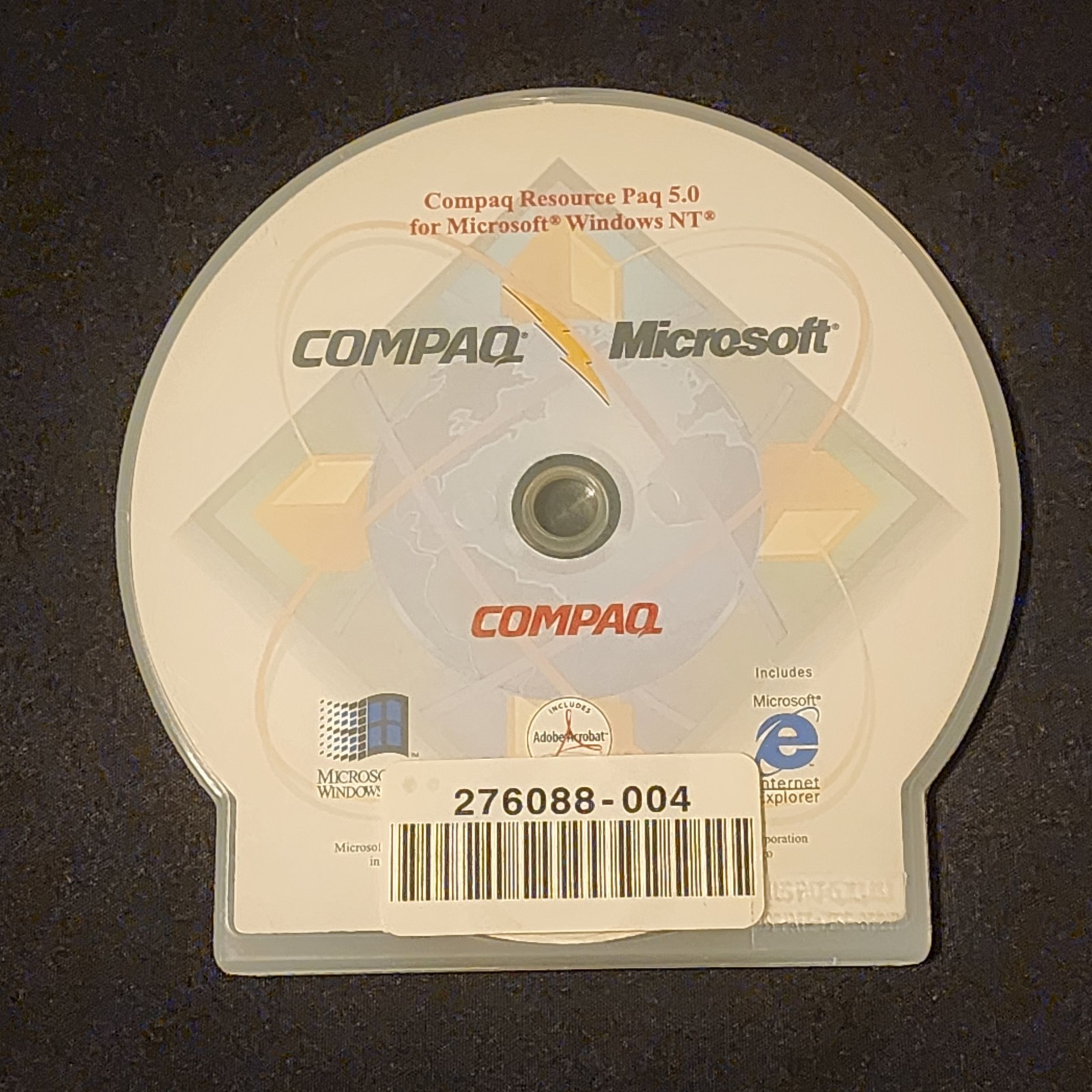 Compaq Resource PAQ Version 5.0 Microsoft Windows NT Guide CD Disc