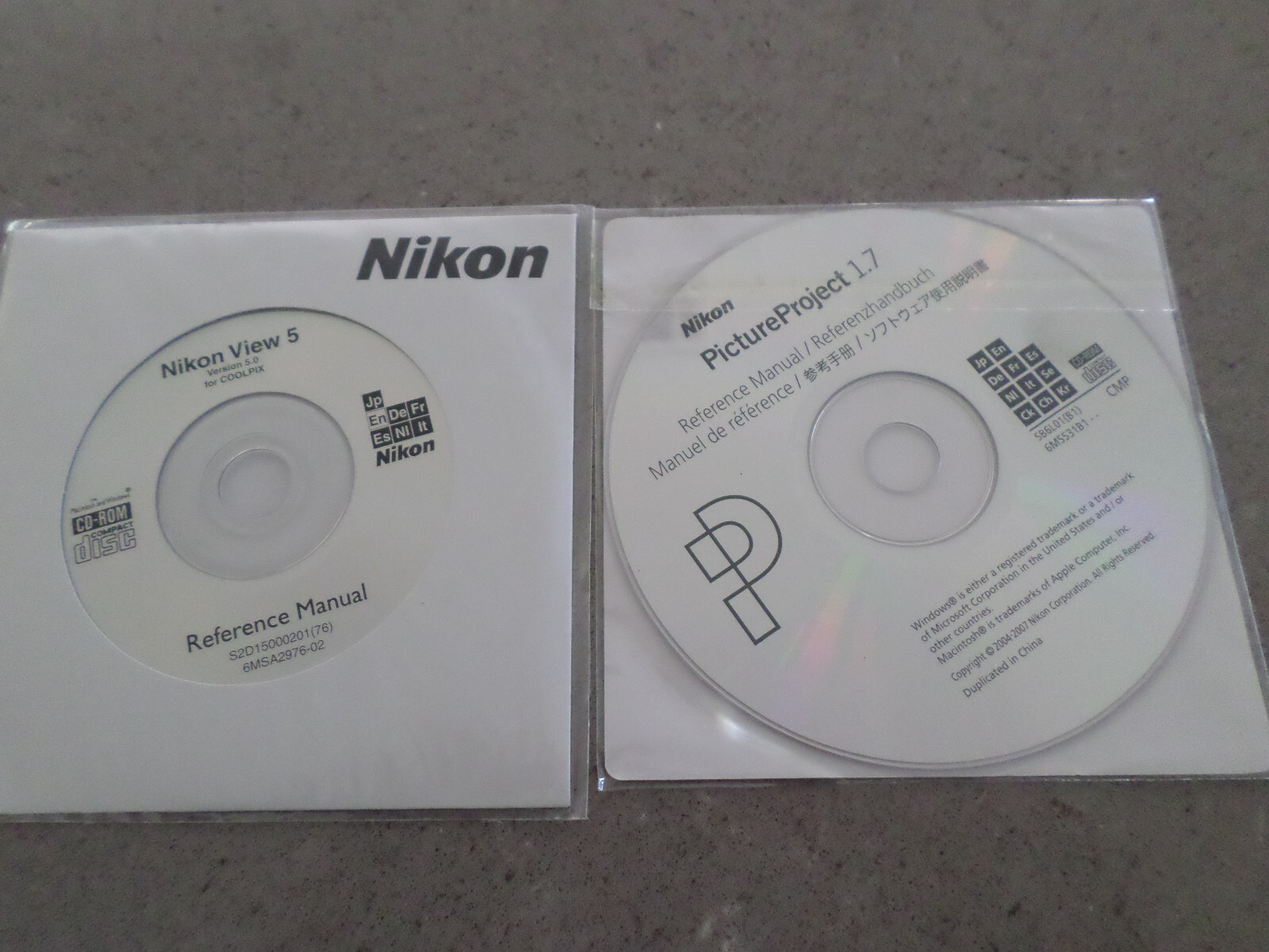 Nikon Picture Project 1.7 View 5 5.0 Reference Manual Disc – 2 Discs