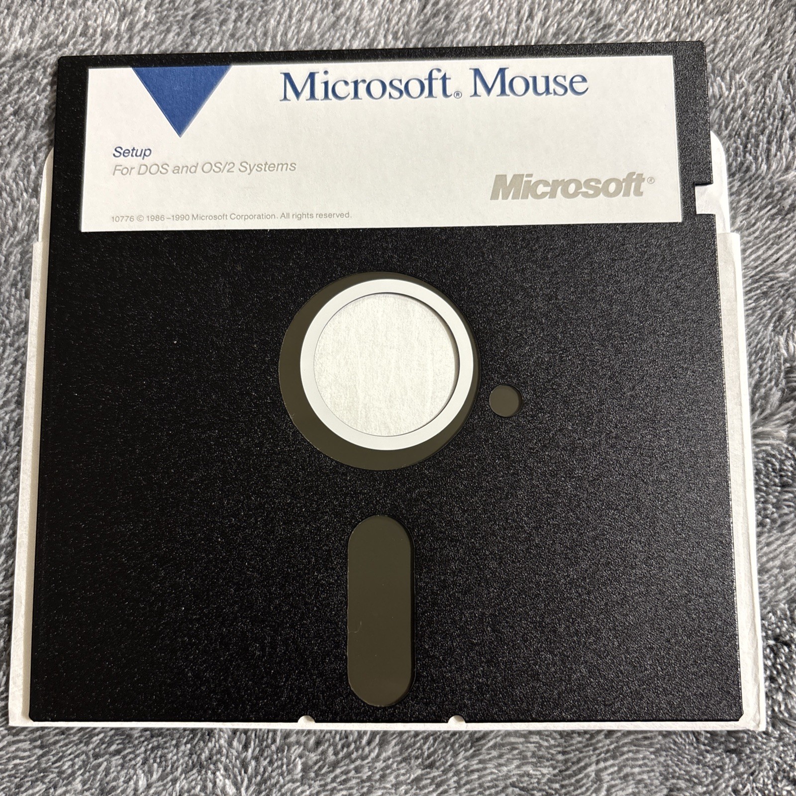 Vintage Microsoft Mouse Setup Floppy 5.25″ and DOS OS/2 1990 VG Condition