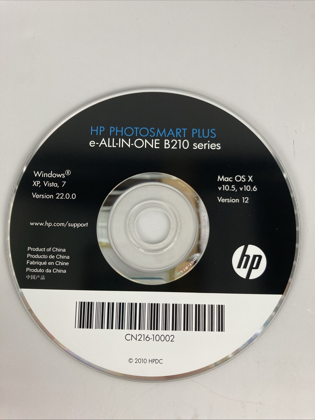 HP Photosmart Plus All-In-One B210 Series Printer Install CD Windows 7 XP Vista