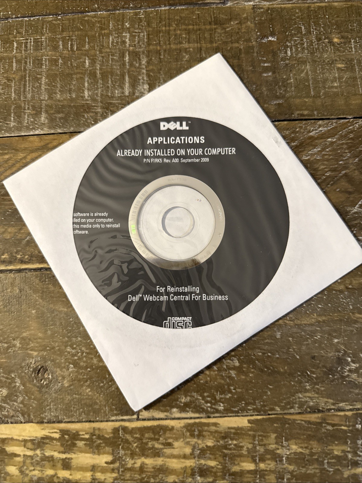 Dell Application WebCam Central For Business Software PC Cd Rom