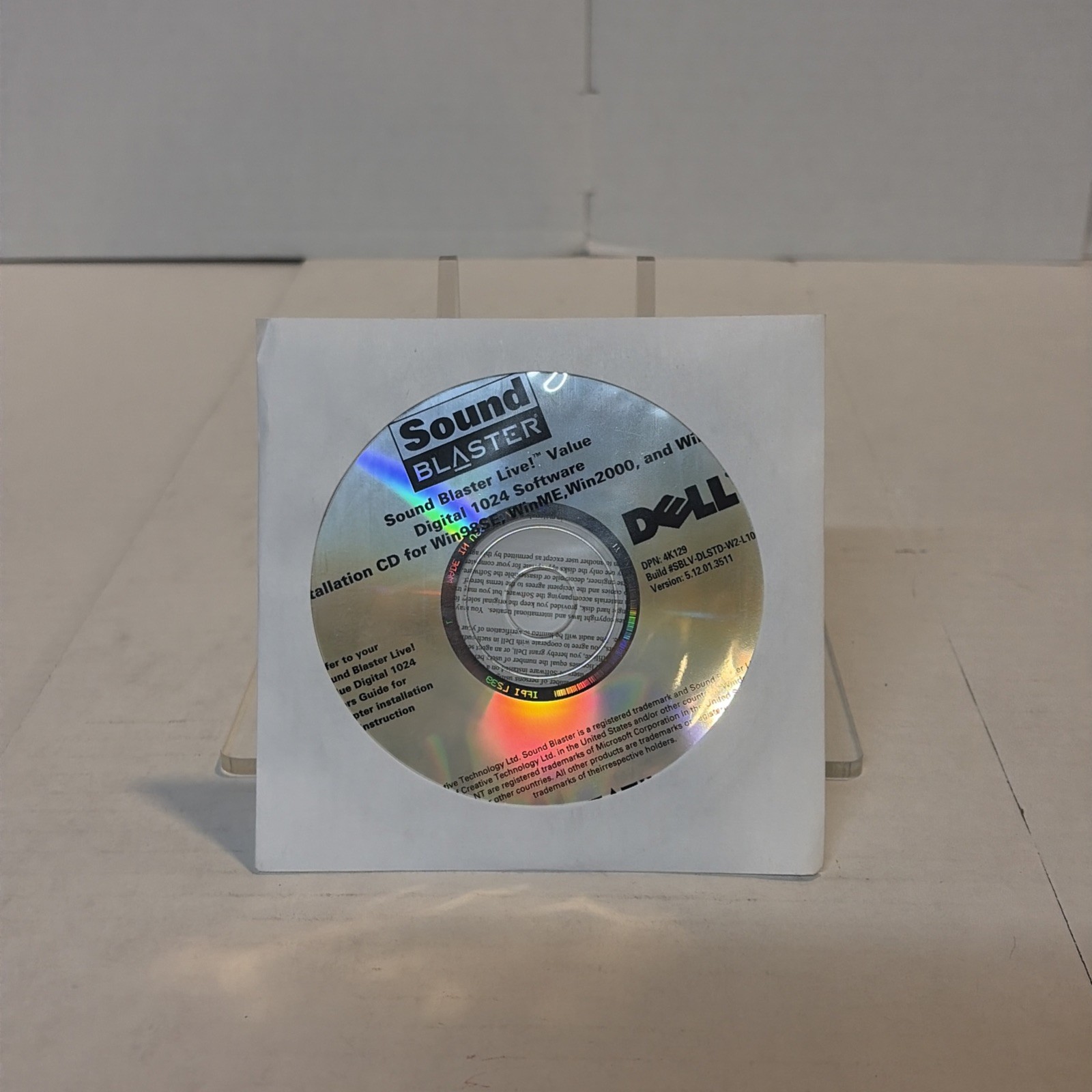 Dell Sound Blaster Live Value Digital 1024 Software CD Windows 98SE/ME/2000/XP