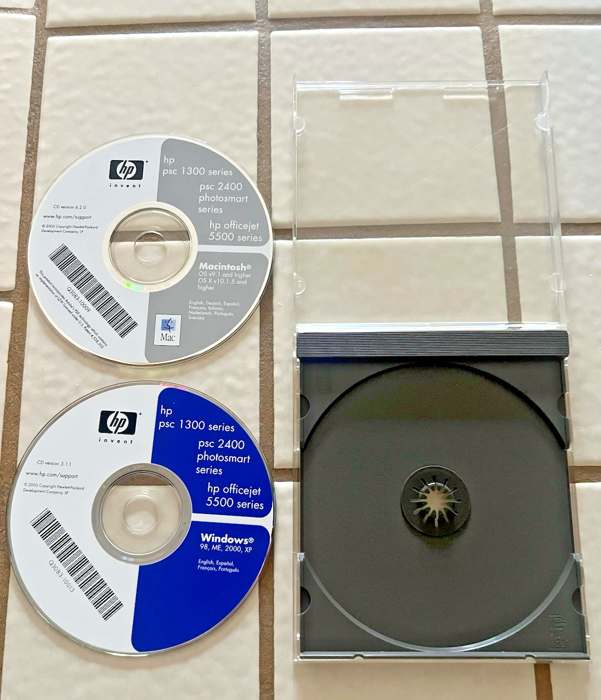 HP PSC 1300 series, PSC 2400 Photosmart, Officejet 5500 printer CD MAC/Windows