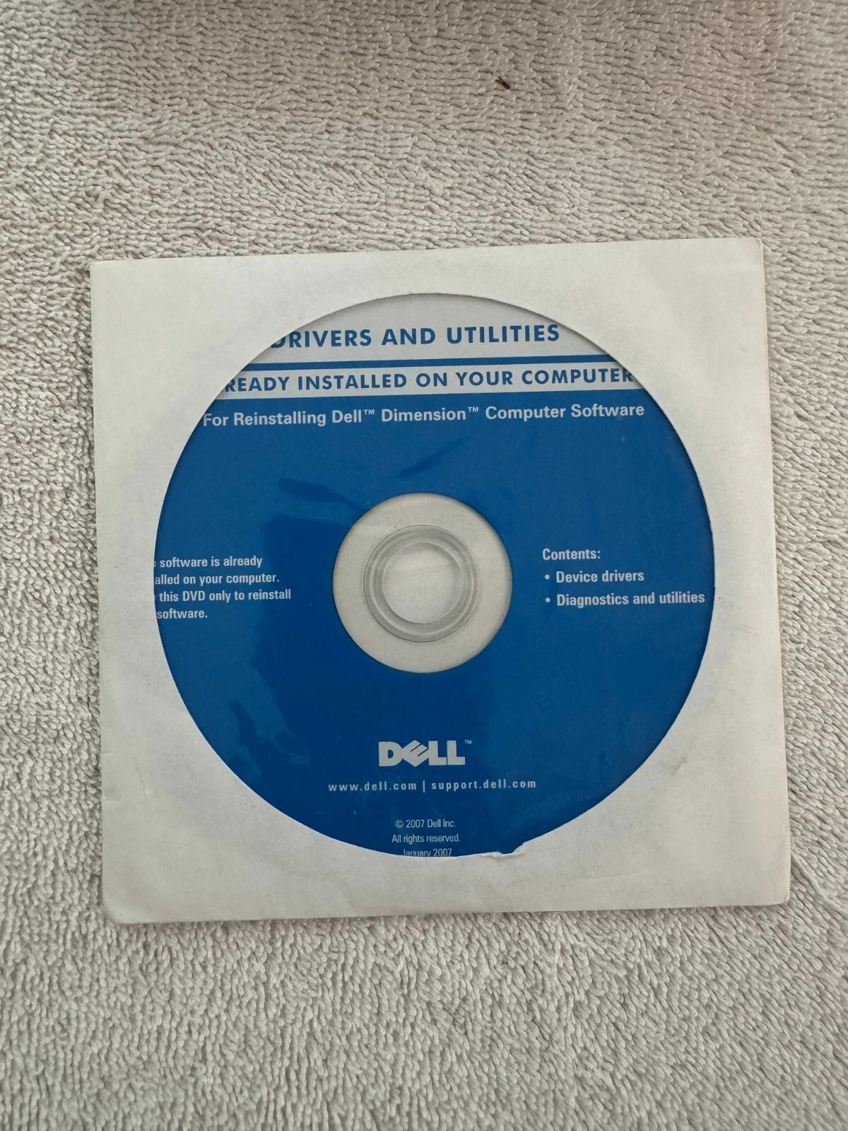 Dell Drivers & Utilities – DVD BRAND NEW FACTORY SEALED NEVER OPENED