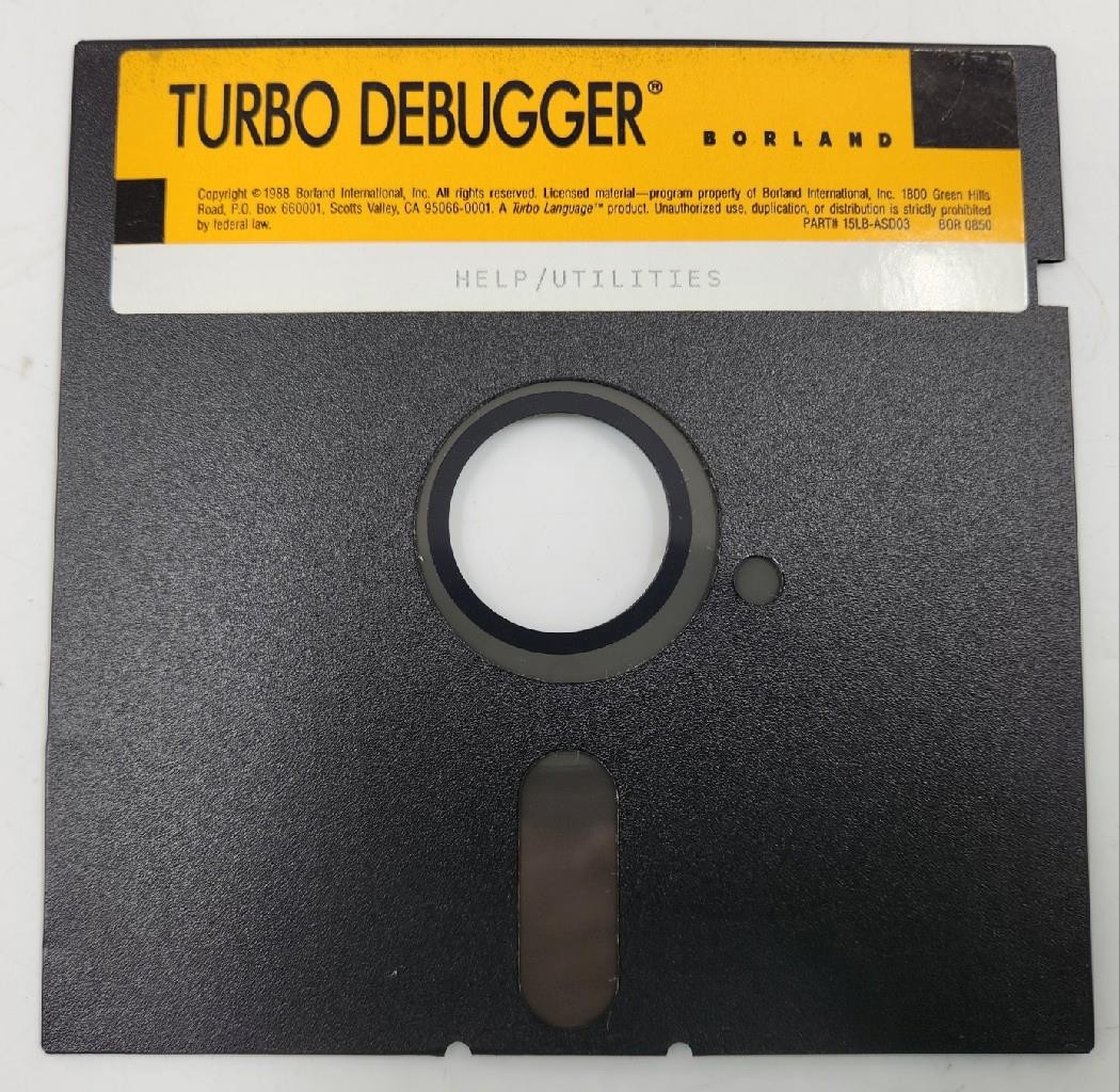 Borland Turbo Debugger Part #15LB-ASD03 BOR 0850 Help/Utilities 5.25″ Disk