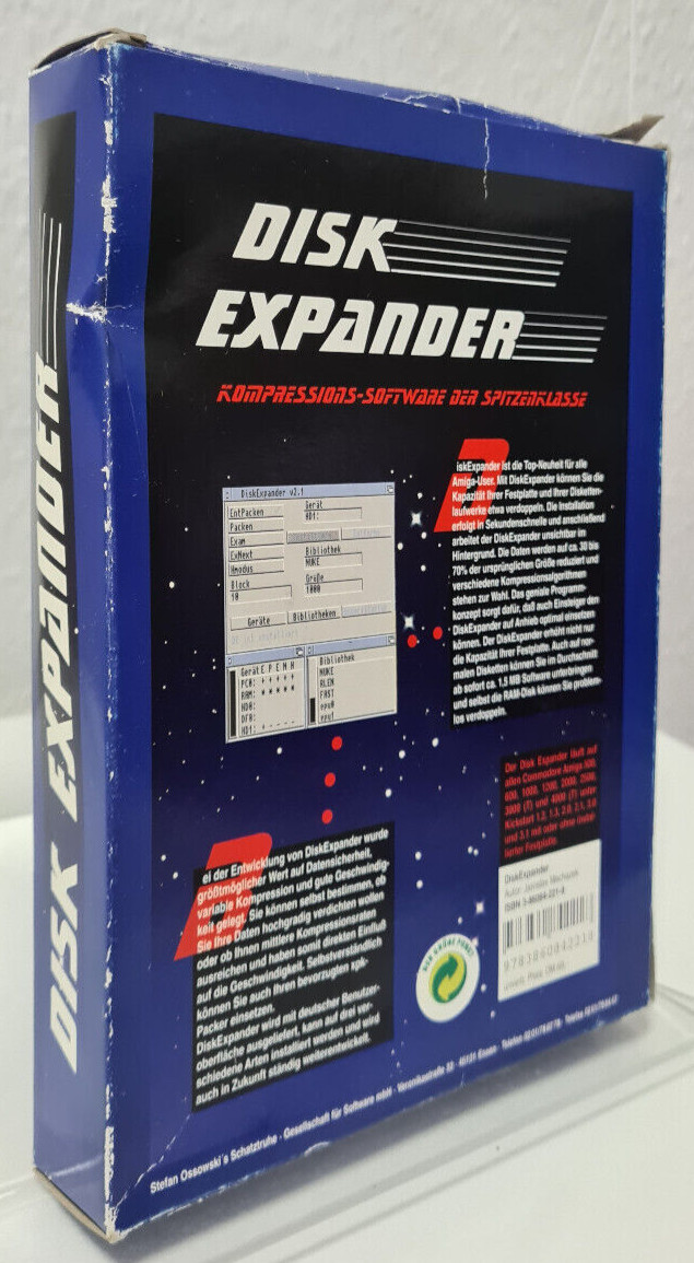 Disk Expander V.2.1 Software Commodore Amiga Original Box CIB