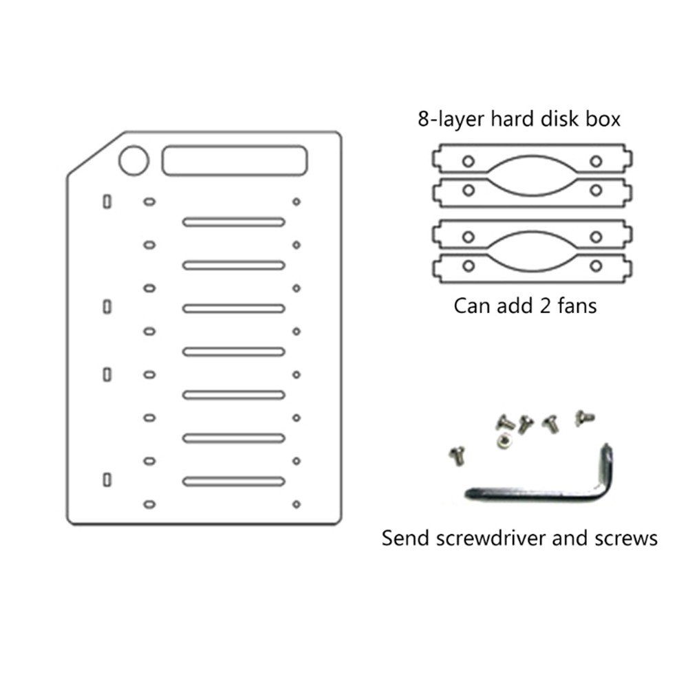 Hard Disk Bracket for 3.5in HDD Storage Bracket Organizer Case Rack Hard Drive