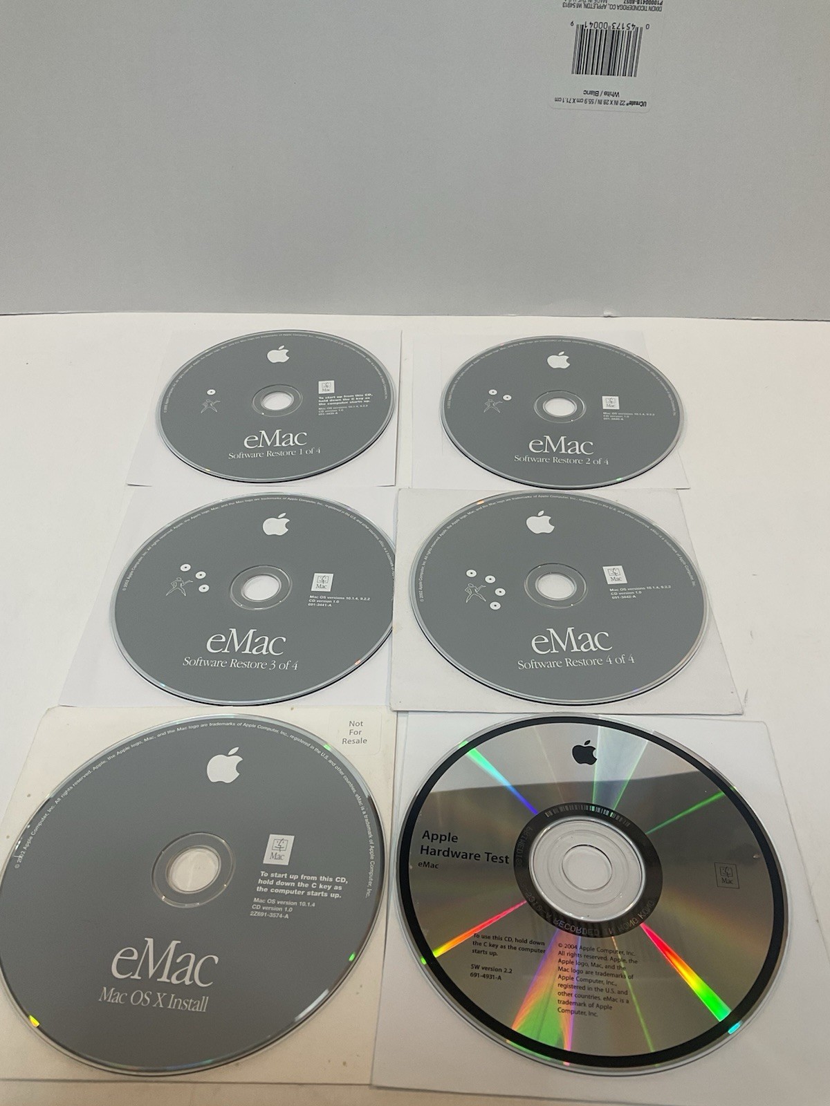 Macintosh eMac Mac OS X 10.1.4 Software Install & Restore CD’s OEM