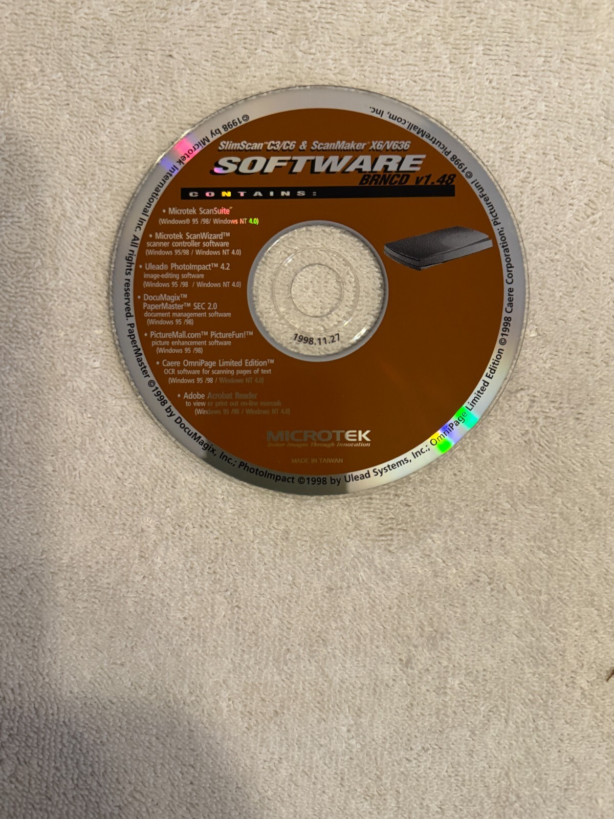 SlimScan C3/C6 & ScanMaker X6/V63 Software BRNCD v1.48 – CD ONLY!!!