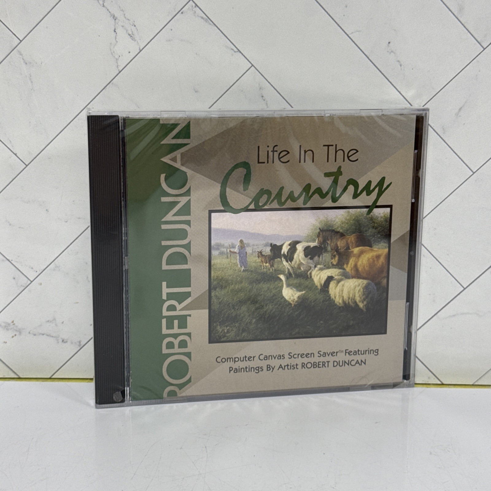 Life in the Country Robert Duncan Computer Canvas Screen Saver PC CD ROM NEW