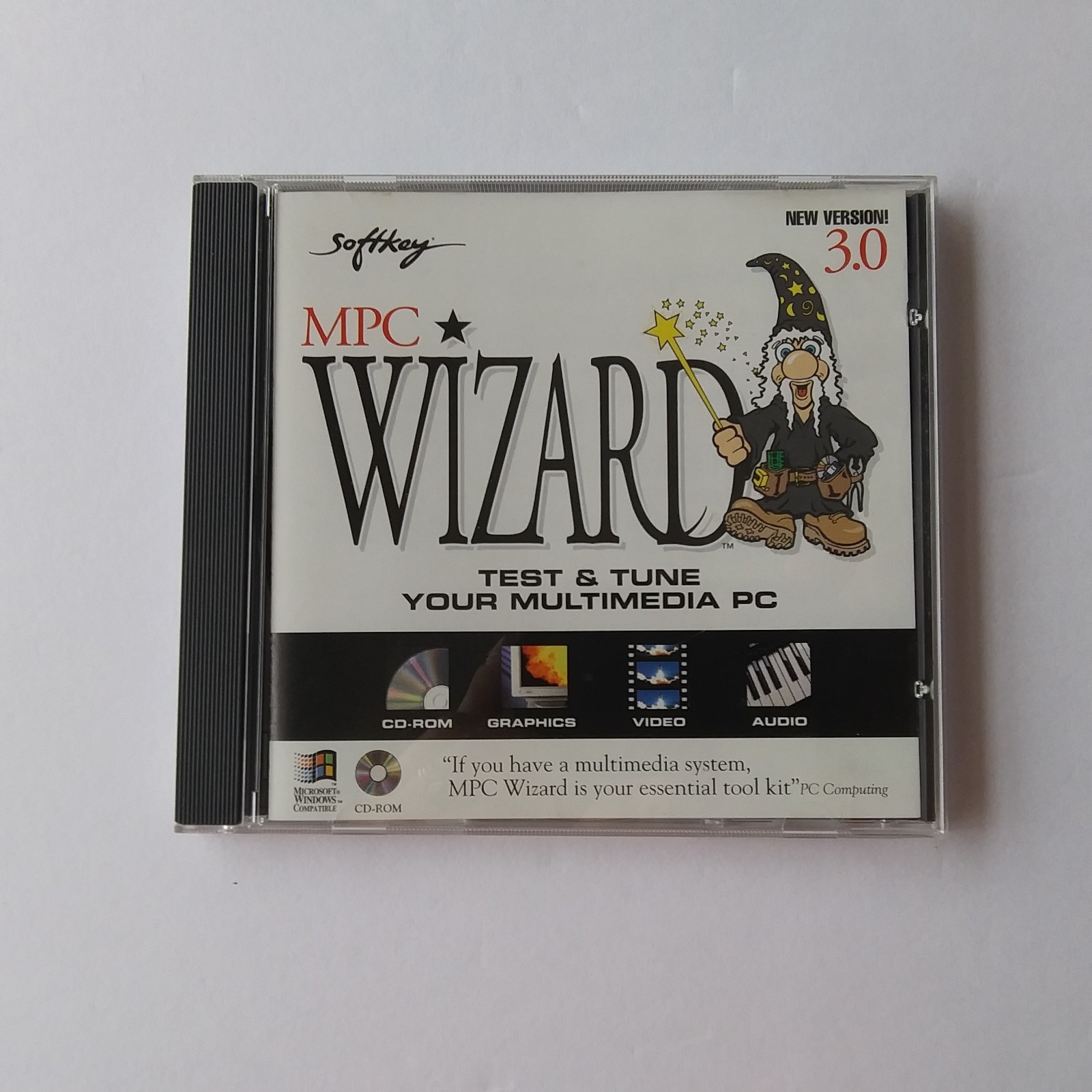 SoftKey MPC Wizard 3.0 CD-ROM PC Diagnostic Test & Tune Windows 3.1