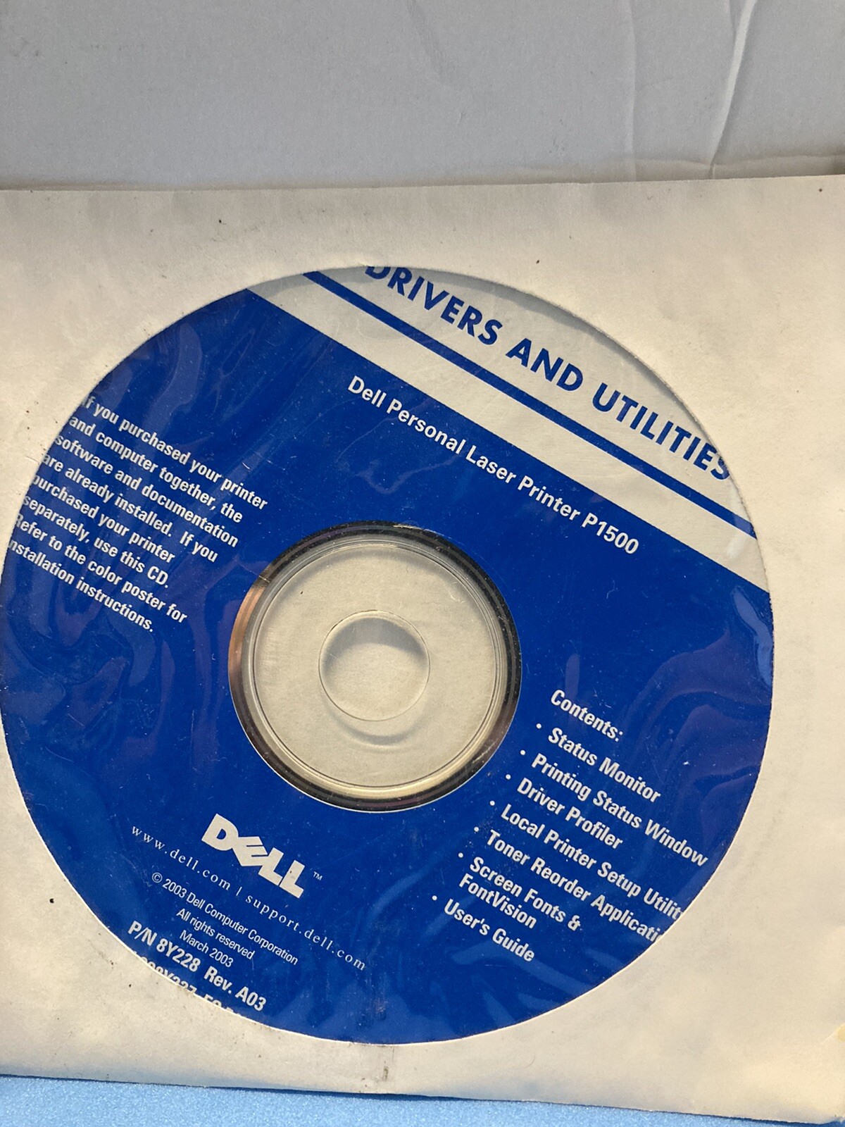 3 DELL CD-ROM’s Tool Systems Software Drivers & Utilities Windows Vista Business