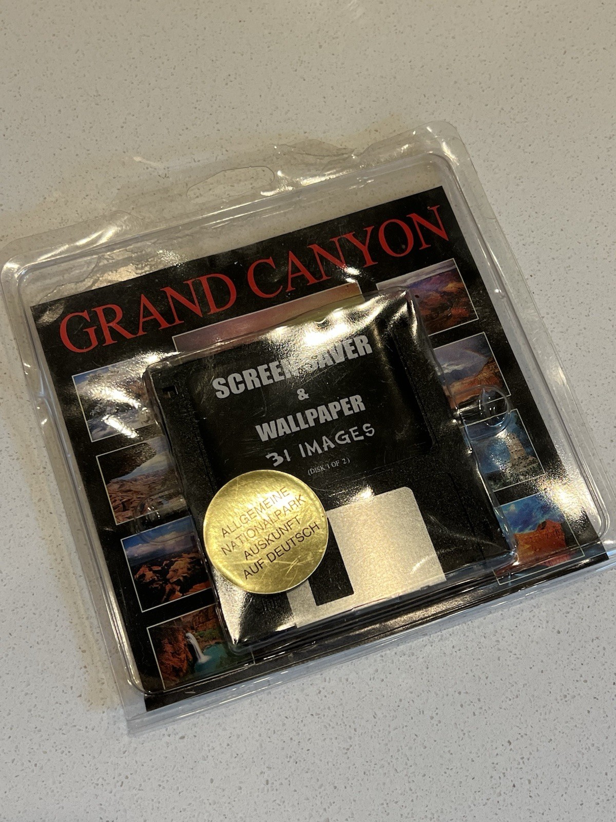 VTG GRAND CANYON Second Nature Software Wallpaper Screen Saver WIN/MAC 1995 3.5″
