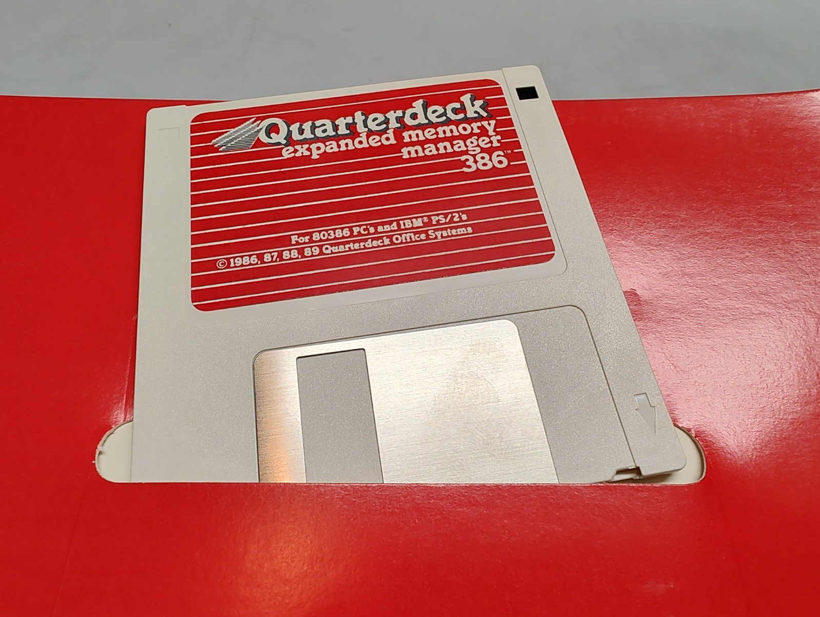 QEMM Quarterdeck Expanded Memory Manager 386 Vintage DOS Floppy w/Box and Manual