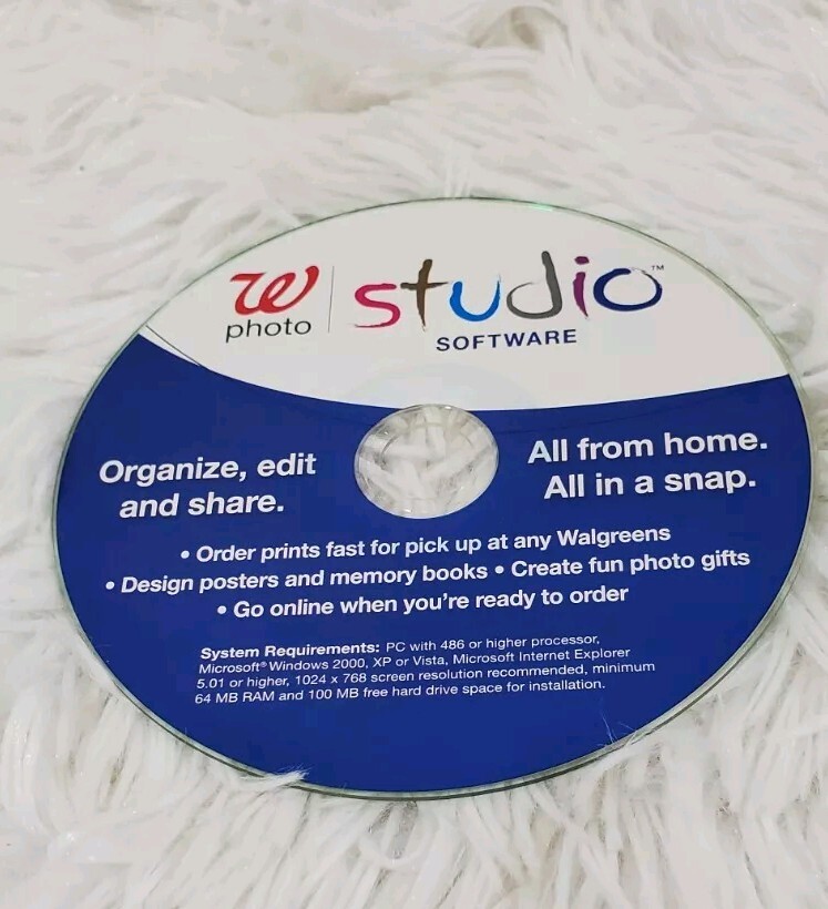 W PHOTO STUDIO Software Windows CD, Organize, Edit & Share Disc Only