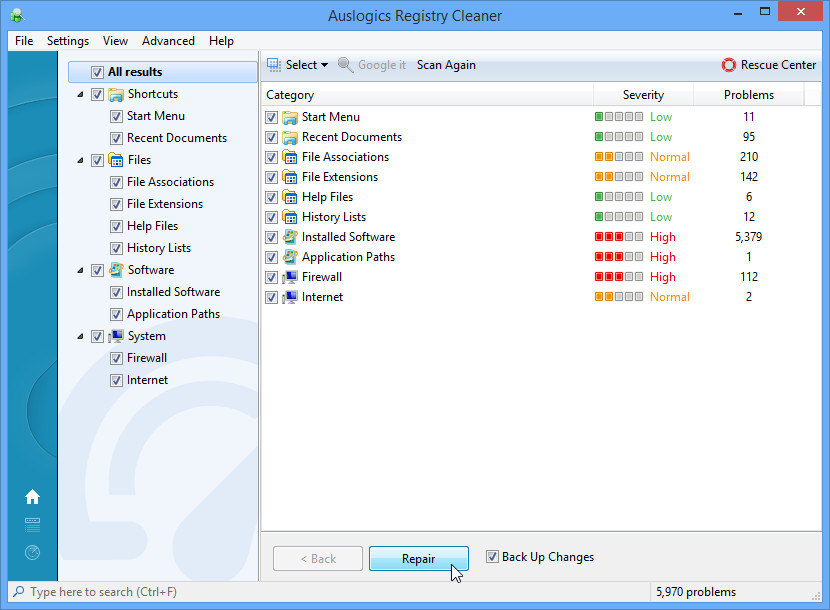 Auslogics Registry Cleaner