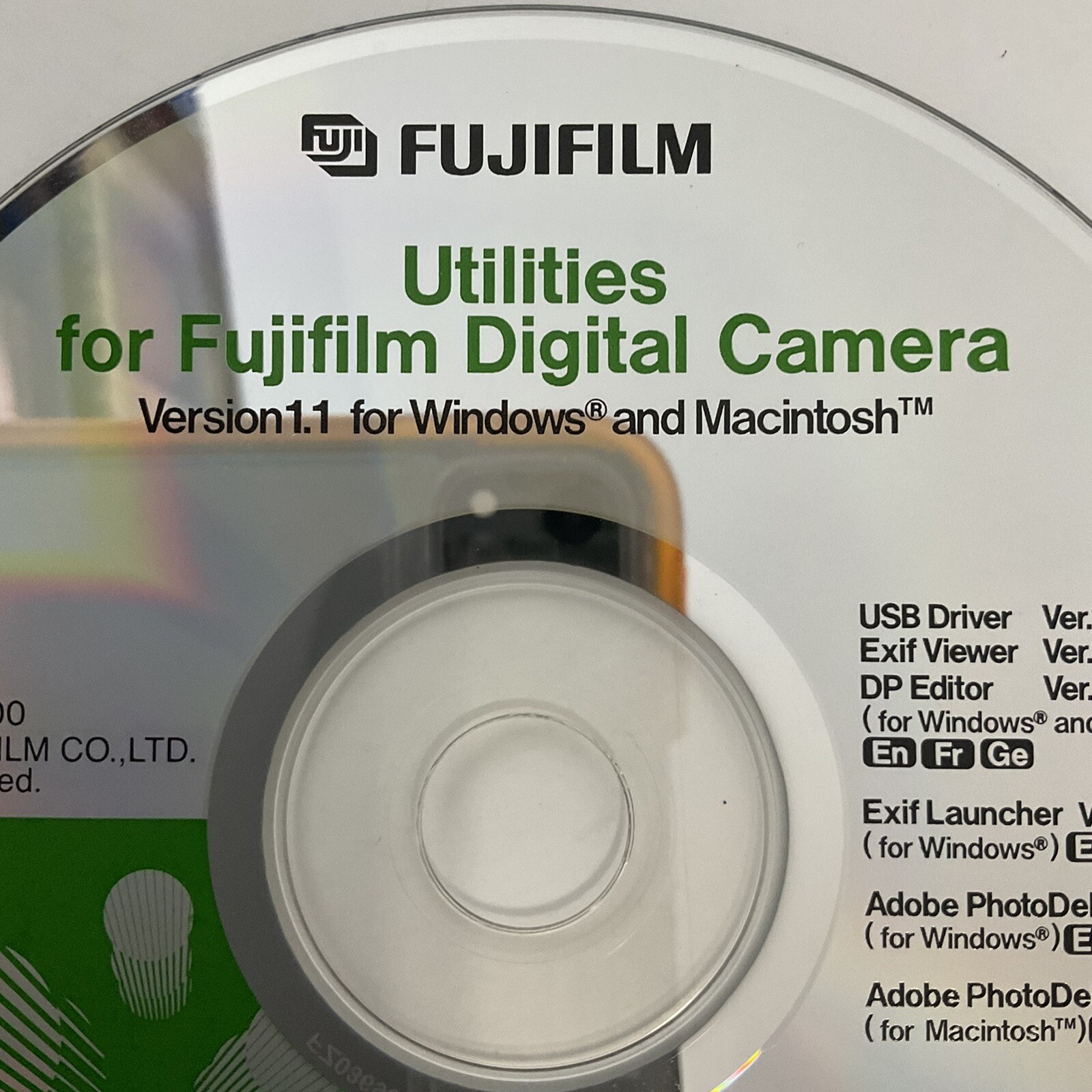 Fujifilm Utilities For Fujifilm Digital Camera Ver 1.1 Windows & Mac