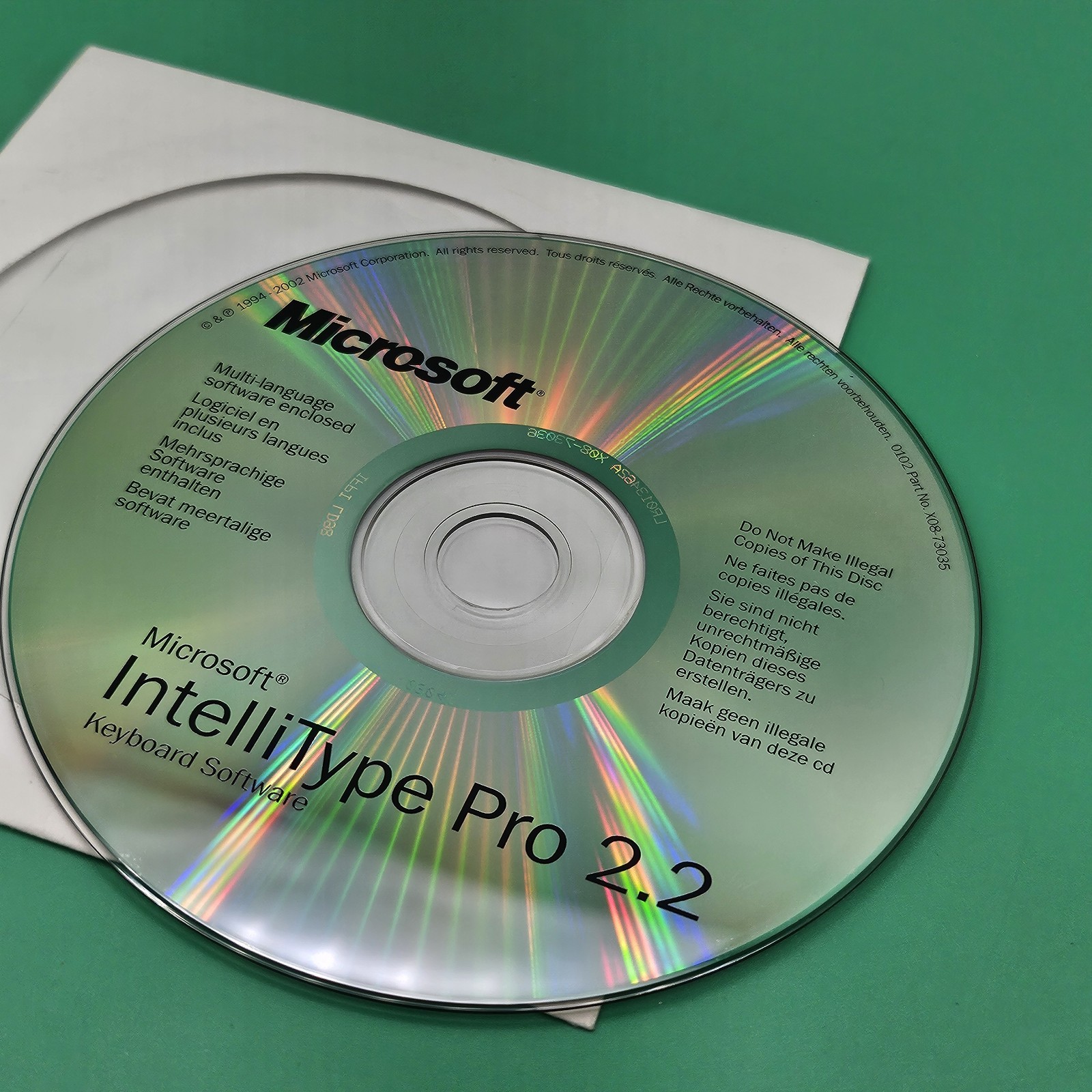 Microsoft IntelliType Keyboard Pro 2.2 Keyboard Software CD-ROM Vintage Disc