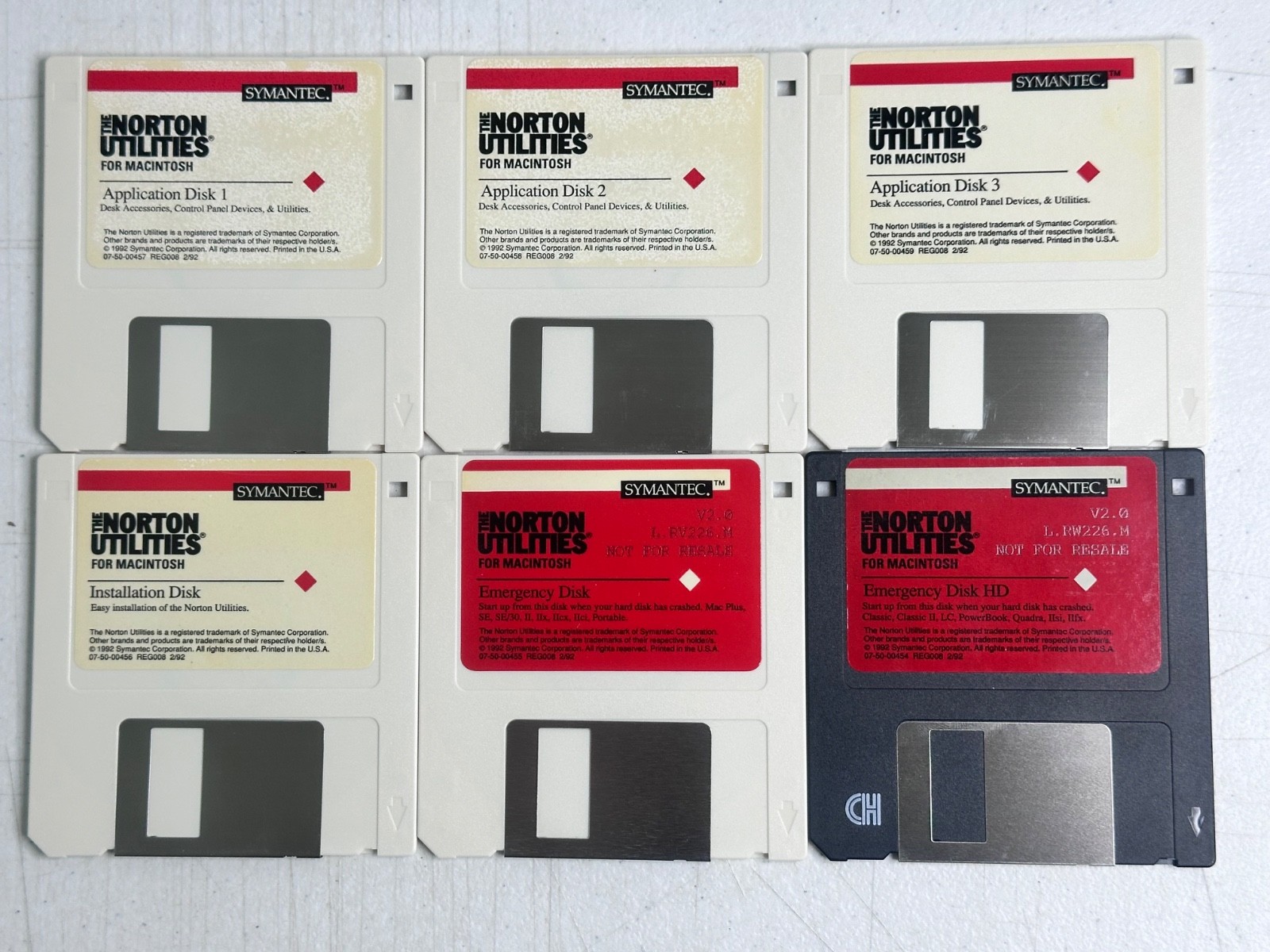 Symantec Norton Utilities Macintosh 2.0 Complete 6-Disk Set 3.5″ Floppies 1992