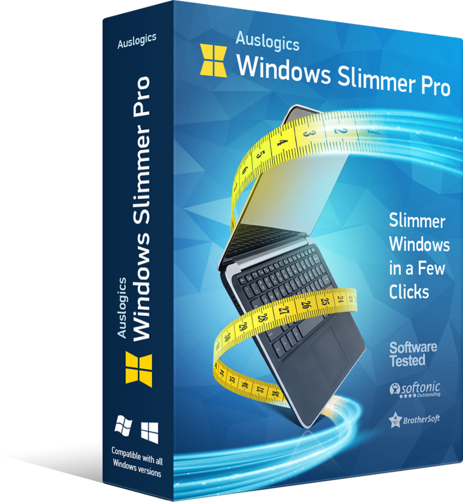 Auslogics Windows Slimmer Pro 1 Yr Clear Junk files Make system faster optimize