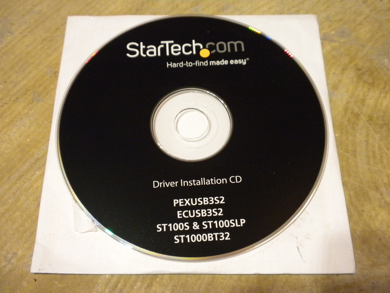 2011 Startech 1 Port PCI Gigabit Ethernet Network Card Driver Installation CD