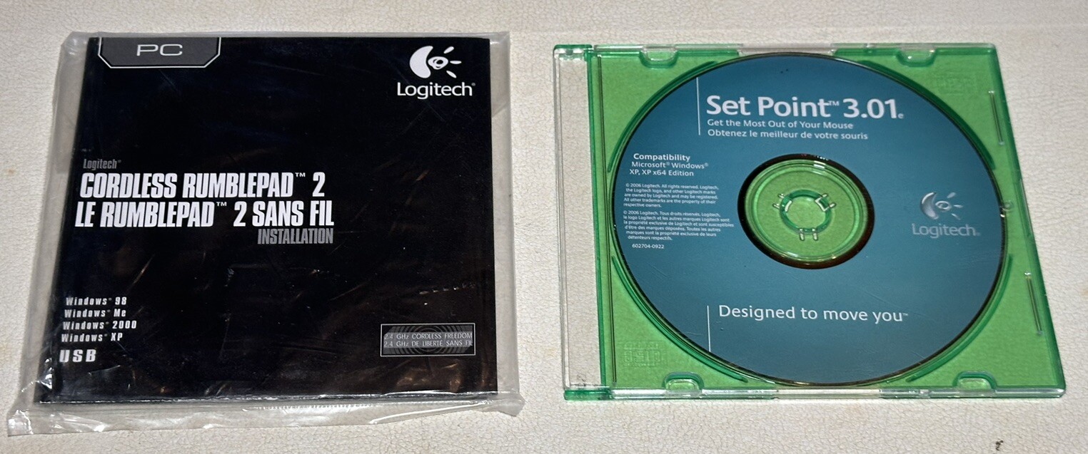 Lot of 16 Logitech Mouse Setpoint Rumblepad 2 QuickCam Software Disks