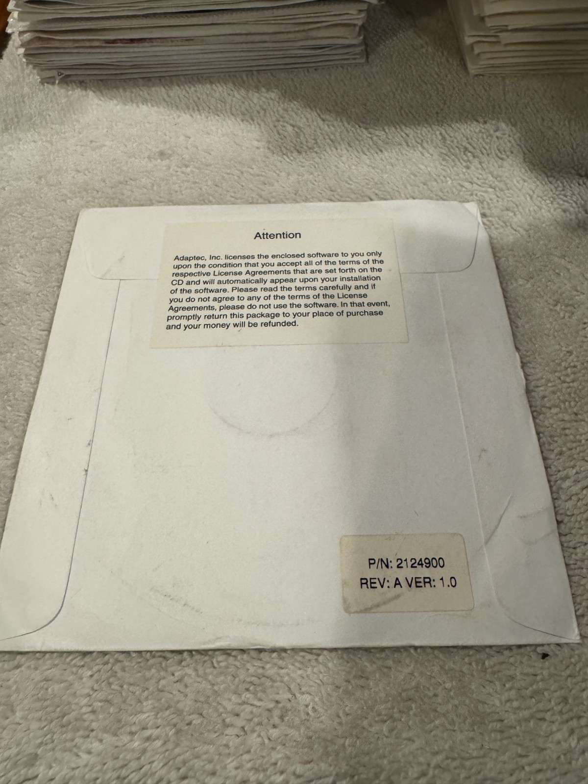 Adaptec Bootable Raid Installation V1.0 – CD ONLY – NEW/SEALED!!!