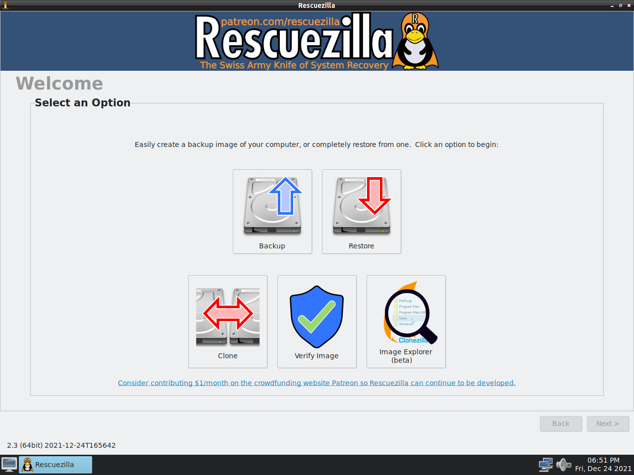 Rescuezilla Bootable DVD – Clonezilla GUI – Disk Imaging – Backup/Restore – NEW