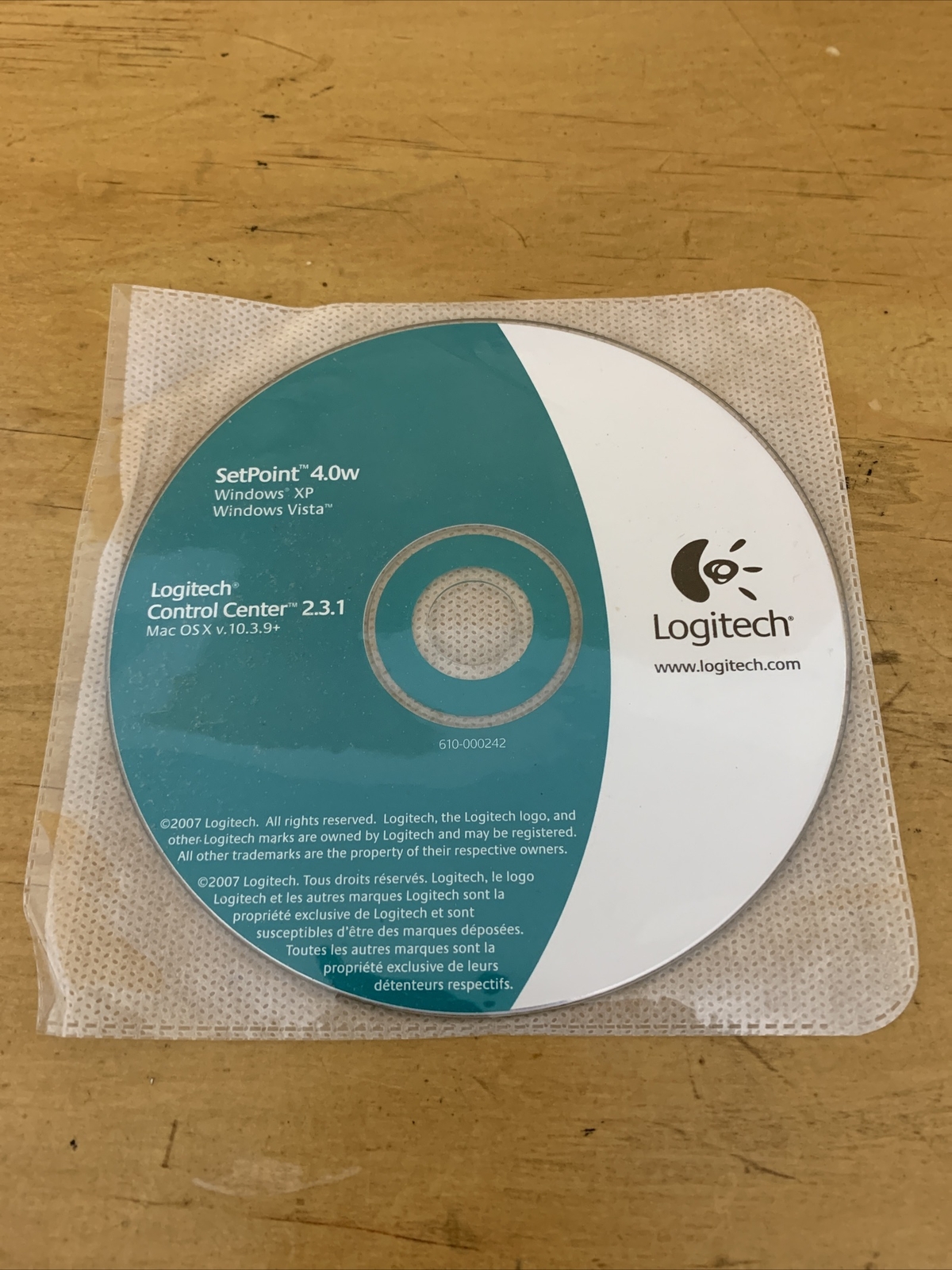 Logitech SetPoint 4.0a2 CD-ROM Windows XP Wiindows Vista CD-ROM