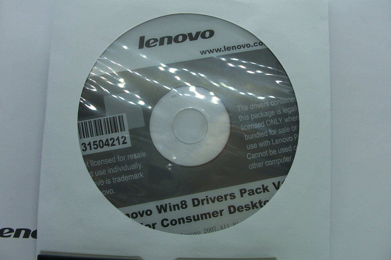 Lenovo H5s Series User Guide Manual Drivers and Utilities CD/DVD & Windows 8 CD