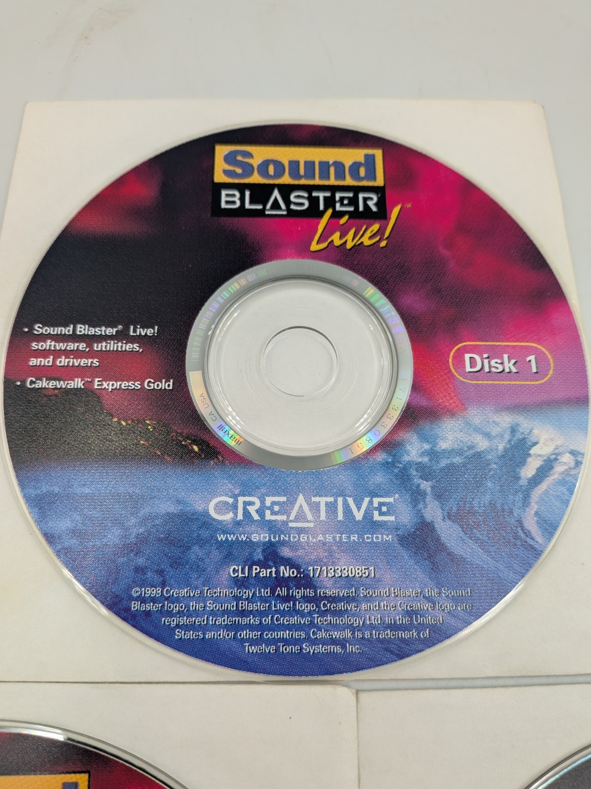 1999 Creative Sound Blaster Live 3-CD Driver Software Set Unreal Special Edition