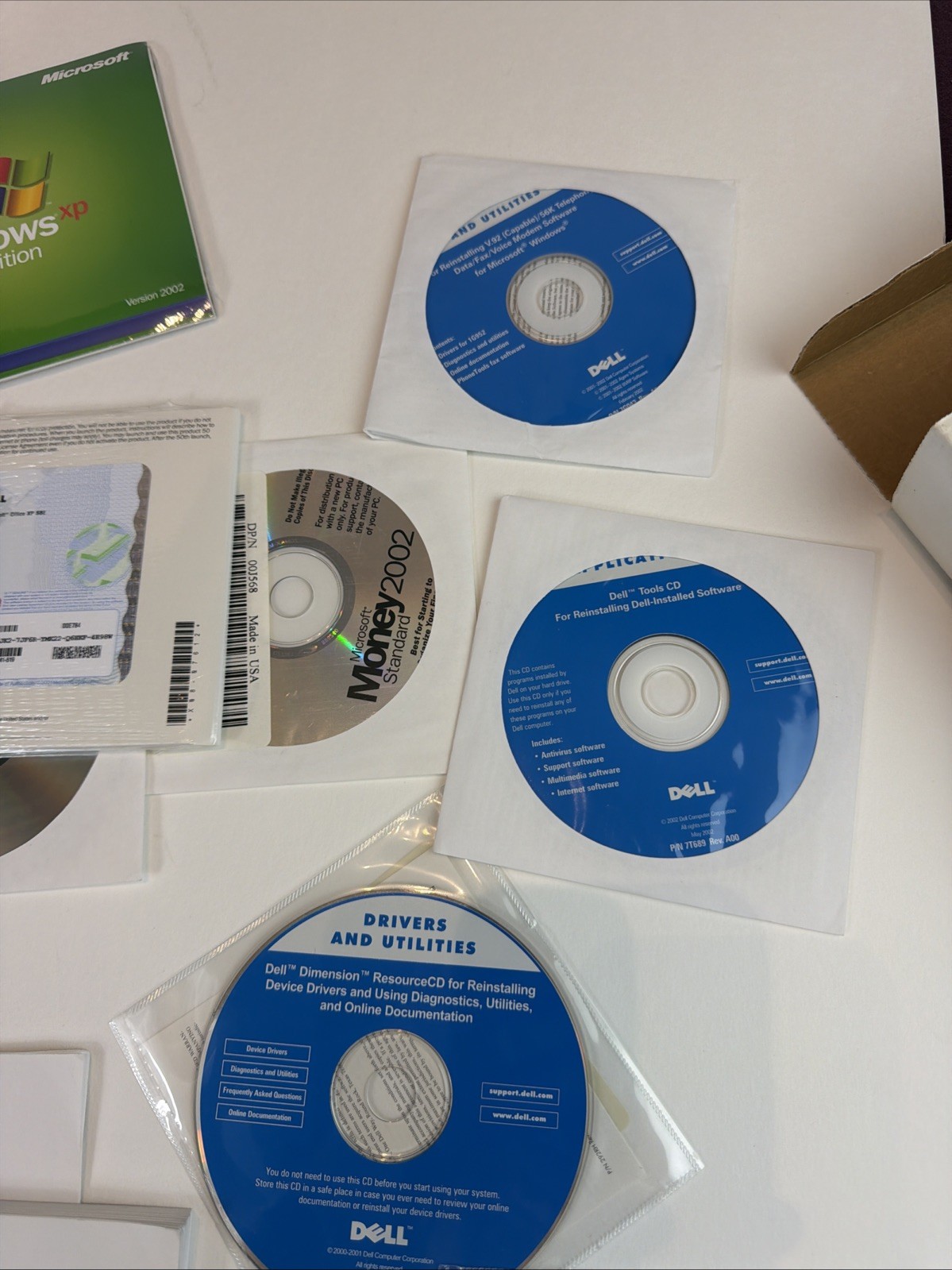 Dell Dimension 4500 Software Restore Kit Sealed Windows XP Home 2002 Manuals CDs
