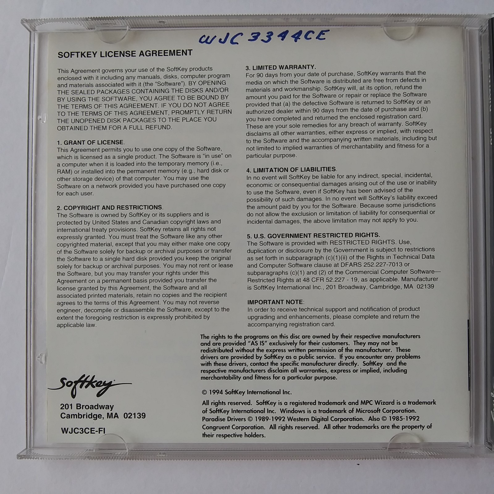 SoftKey MPC Wizard 3.0 CD-ROM PC Diagnostic Test & Tune Windows 3.1